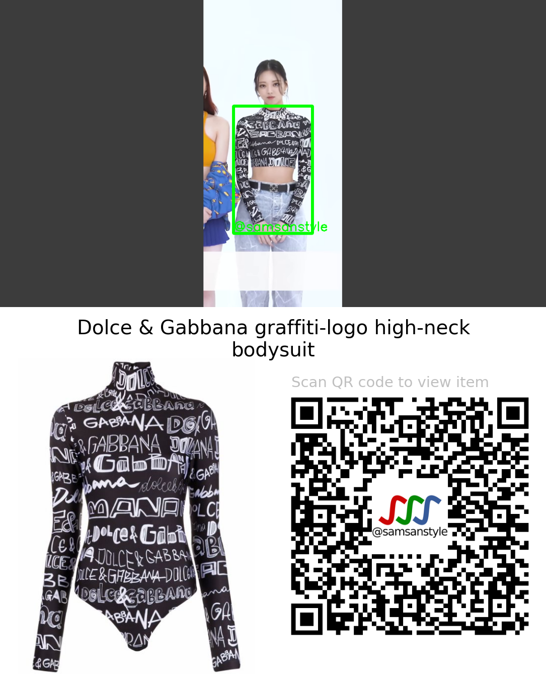 ITZY Yuna | Message from ITZY to Nizi Project Season 2 | Dolce & Gabbana graffiti-logo high-neck bodysuit
