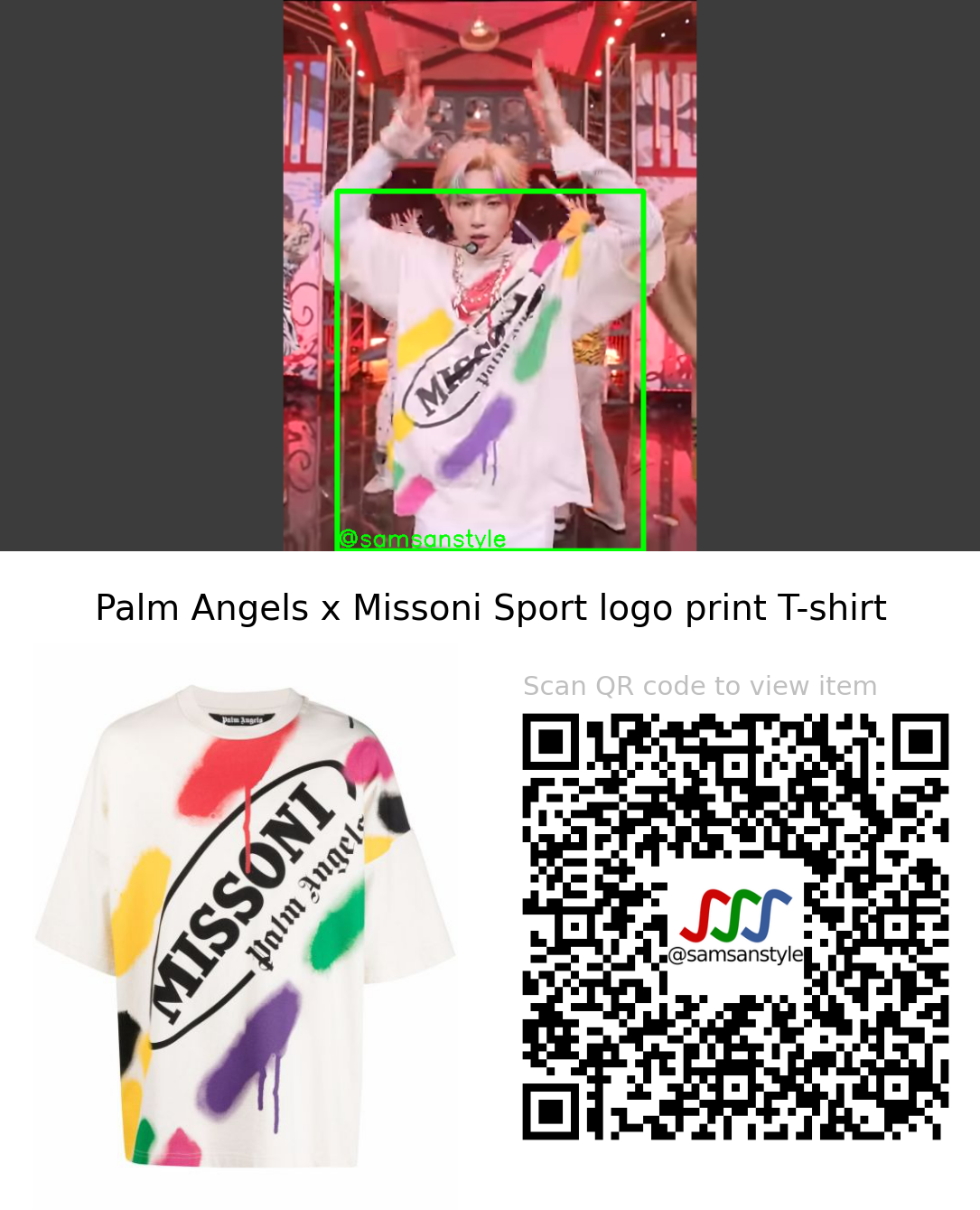 P1Harmony Theo | Do It Like This SBS Inkigayo | Palm Angels x Missoni Sport logo print T-shirt