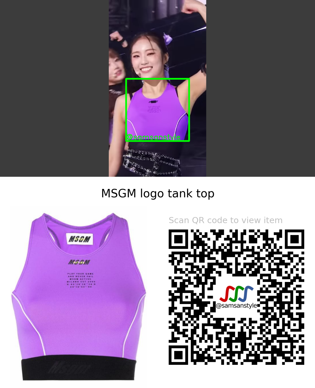 H1-KEY Yel | ATHLETIC GIRL SBS Inkigayo | MSGM logo tank top