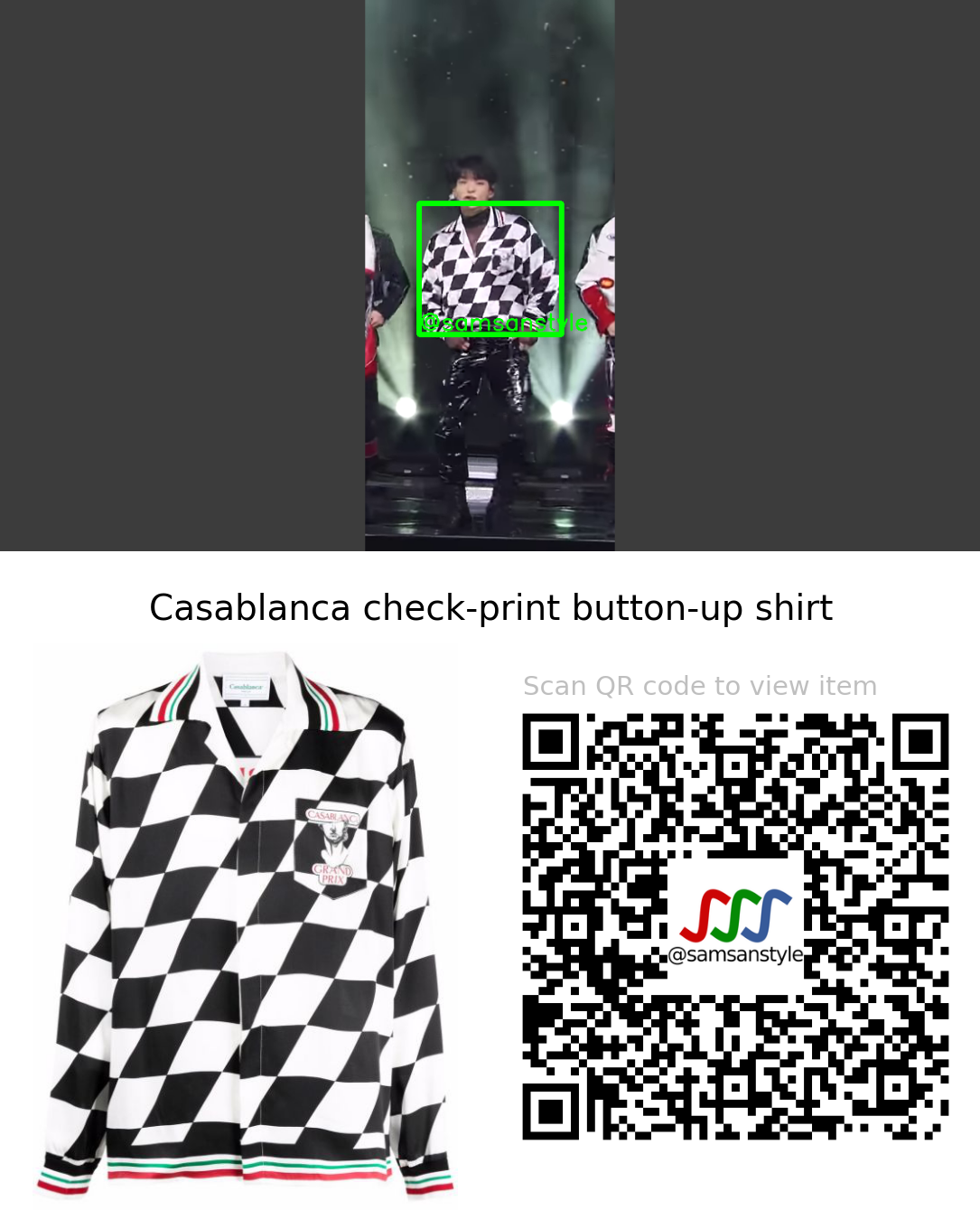 VICTON Chan | Chronograph SBS Inkigayo | Casablanca check-print button-up shirt