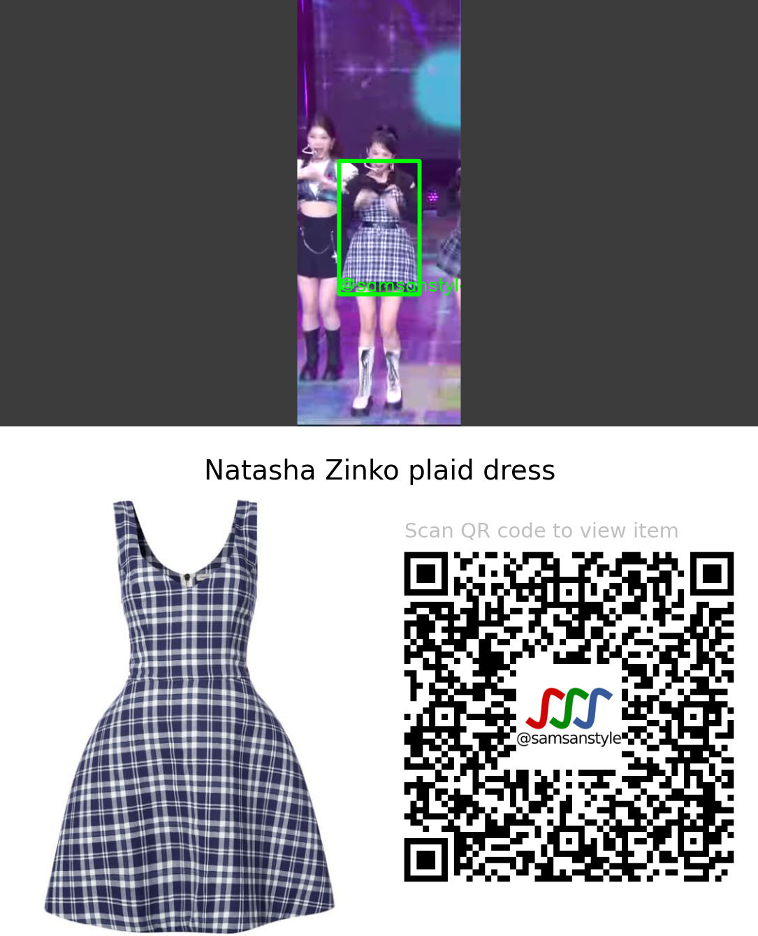 Kep1er Yujin | WA DA DA KBS Music Bank | Natasha Zinko plaid dress