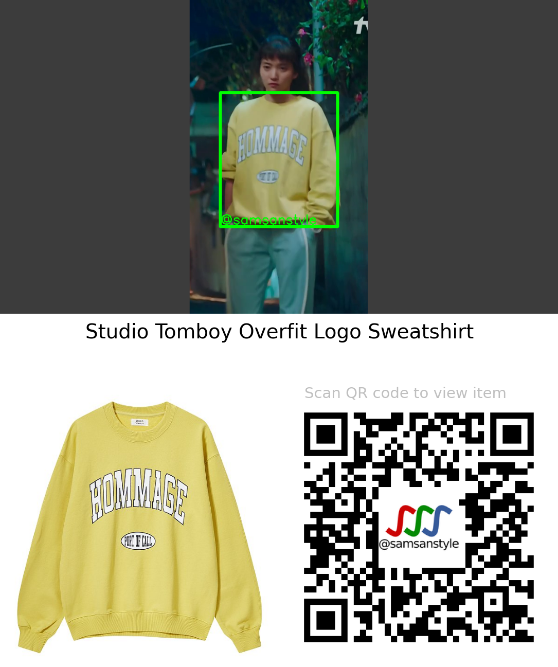 Kim Taeri | Twenty-Five Twenty-One E04 | Studio Tomboy Overfit Logo Sweatshirt
