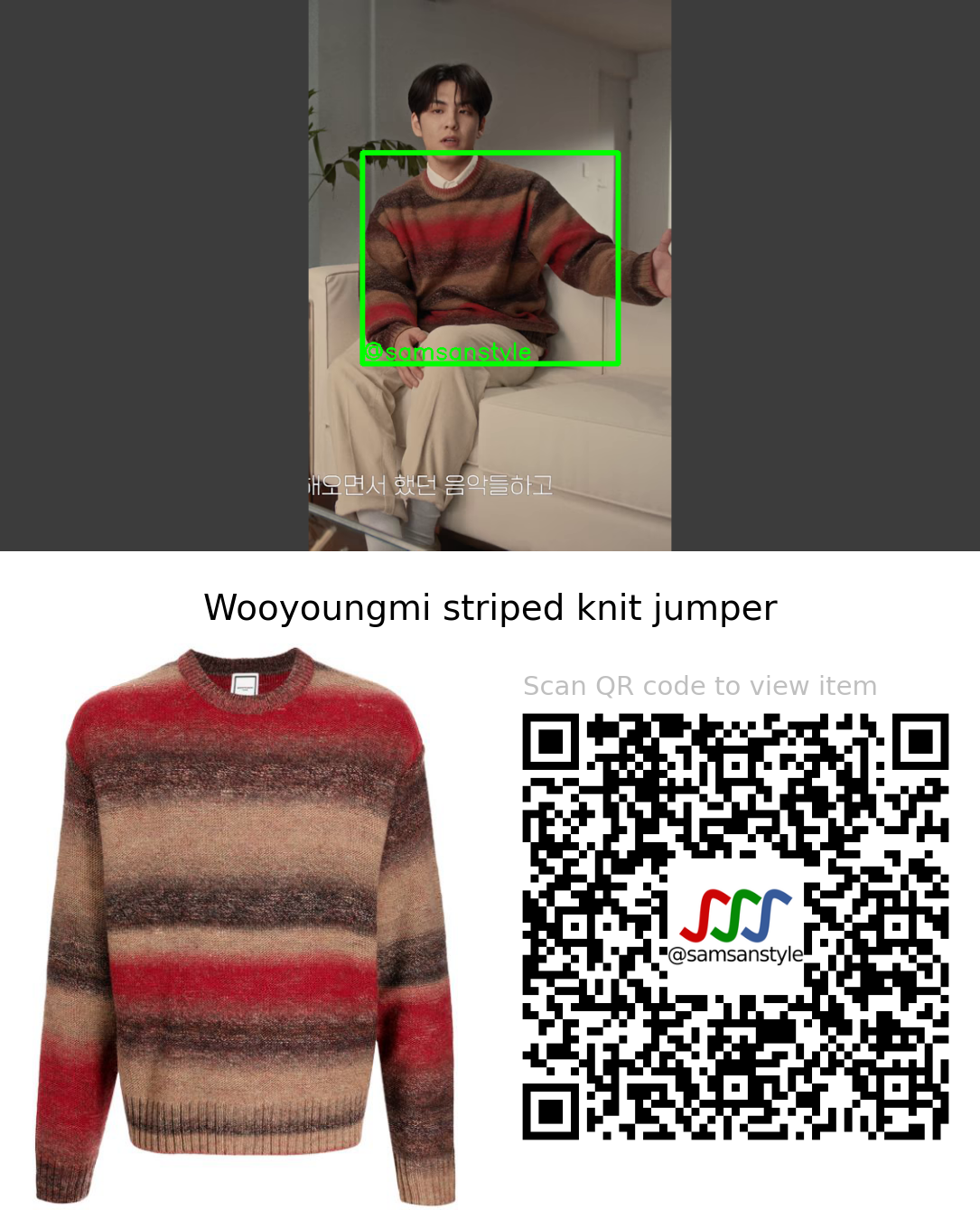 Wonpil | Pilmography Interview | Wooyoungmi striped knit jumper