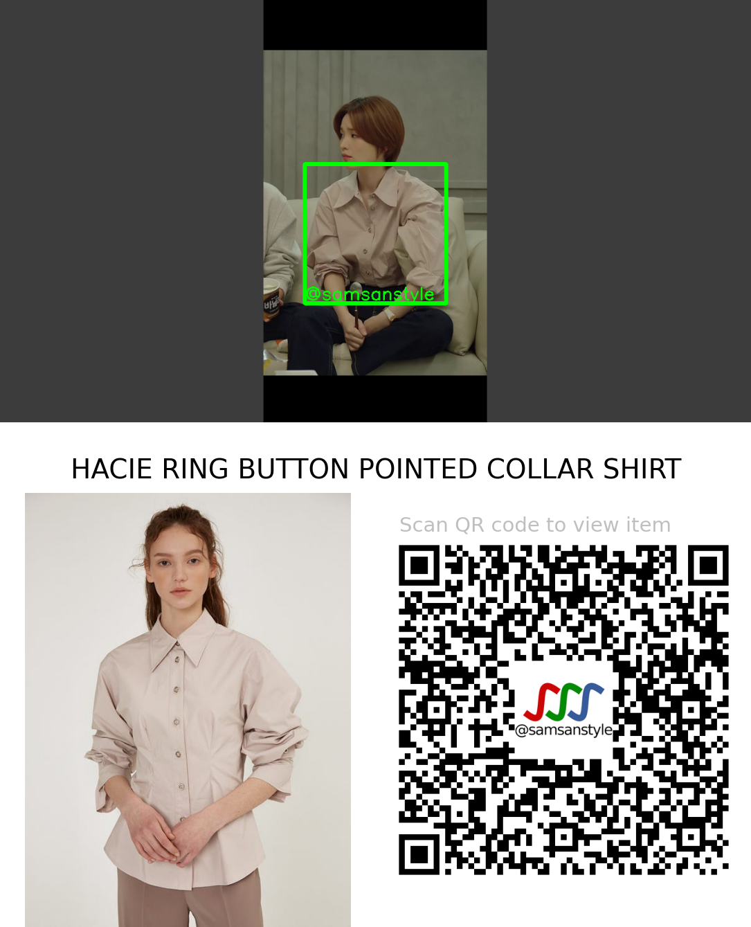 Jeon Mido | Thirty-Nine E03 | HACIE RING BUTTON POINTED COLLAR SHIRT