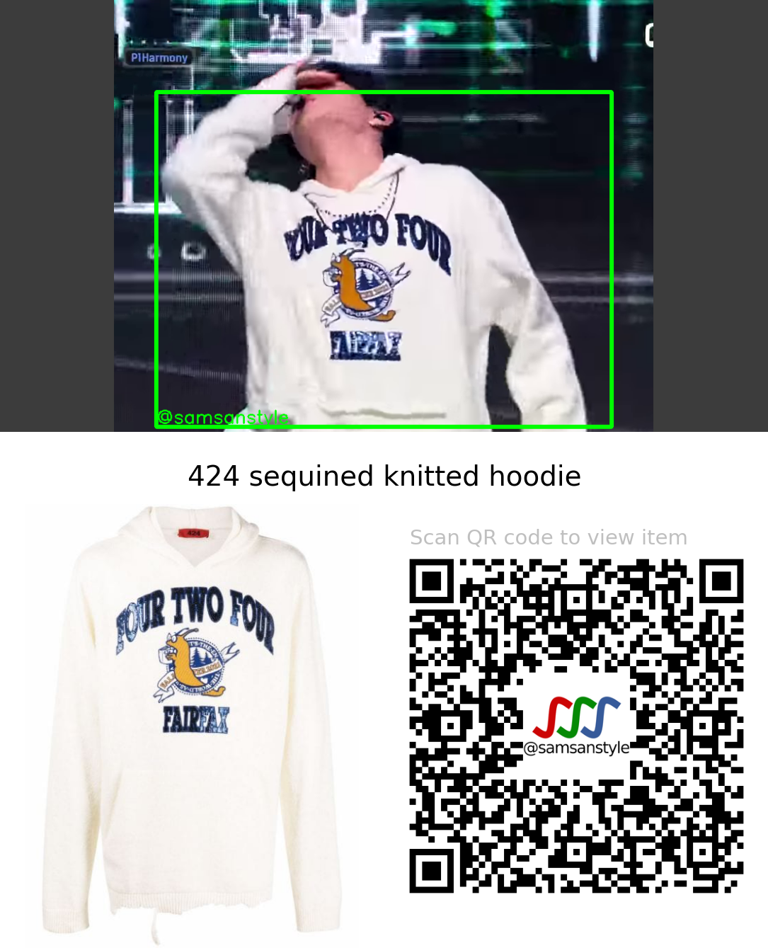 P1Harmony Keeho | Do It Like This Mnet M Countdown | 424 sequined knitted hoodie