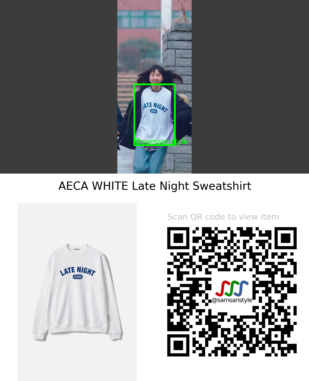 Kim Taeri | Twenty-Five Twenty-One E14 | AECA WHITE Late Night Sweatshirt