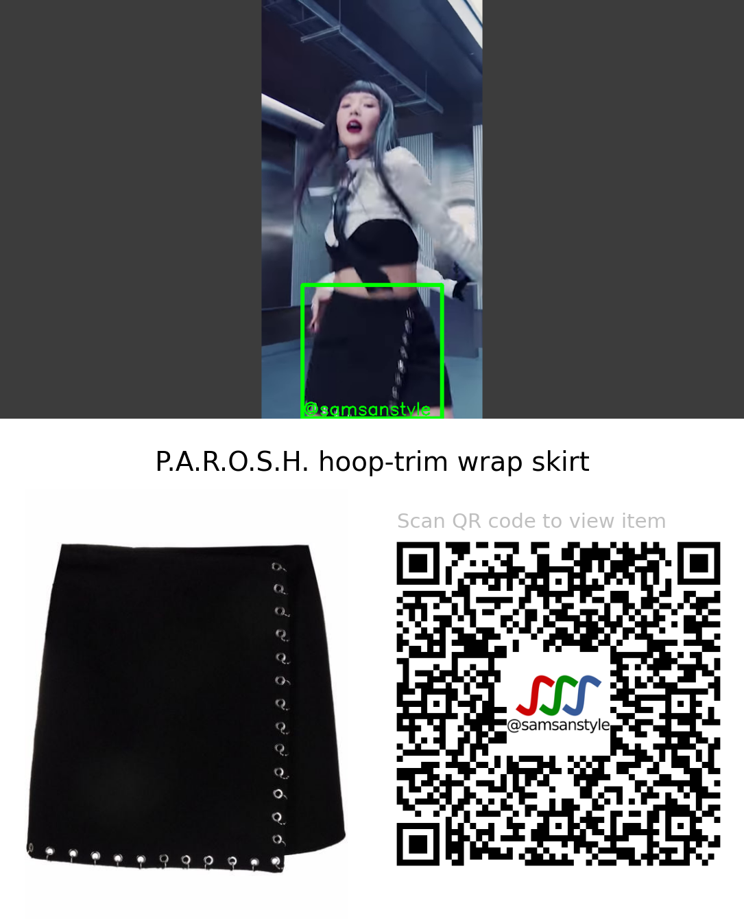 Red Velvet Joy | WILDSIDE MV | P.A.R.O.S.H. hoop-trim wrap skirt