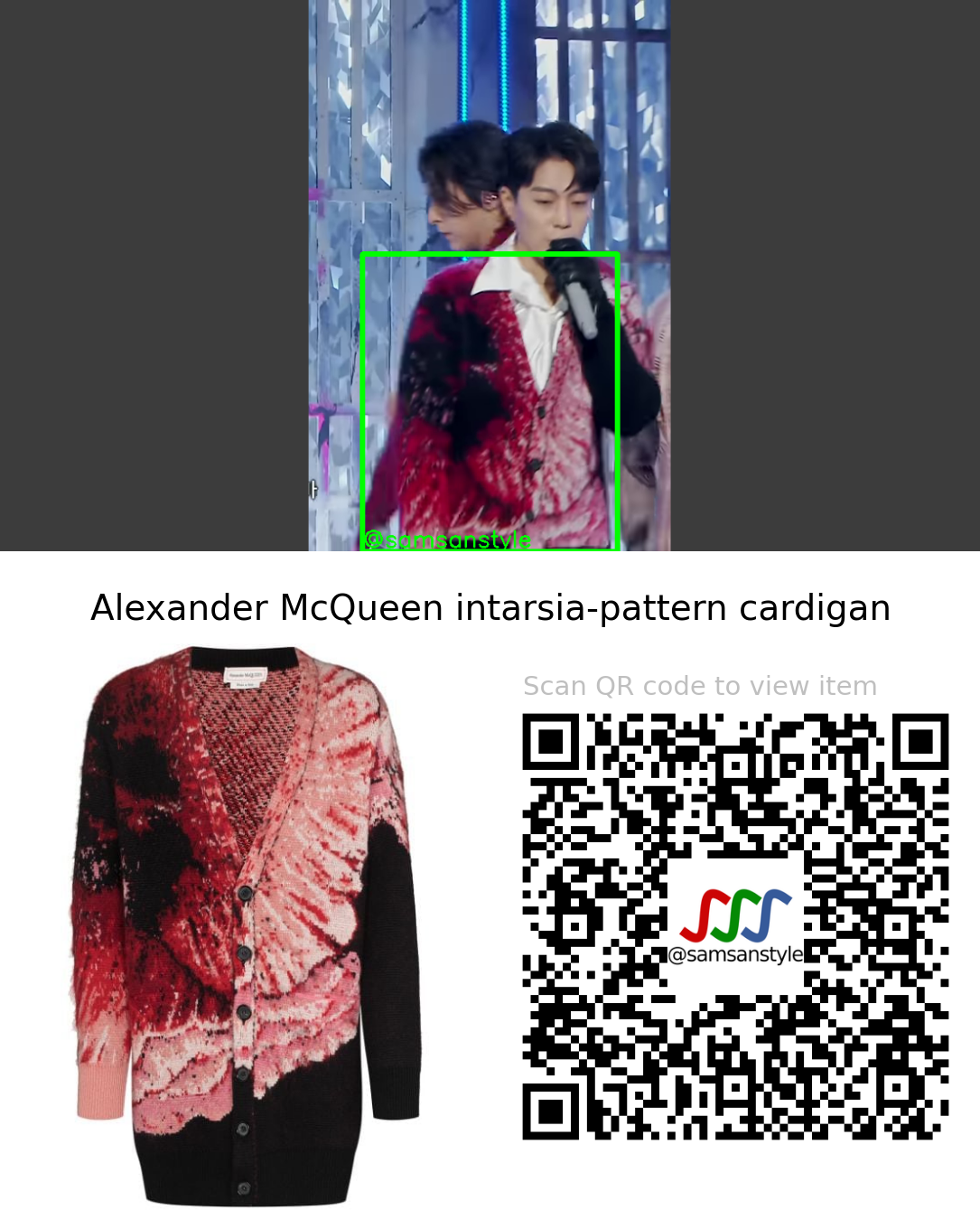 Highlight Doojoon | DAYDREAM MBC Show! Music Core | Alexander McQueen intarsia-pattern cardigan