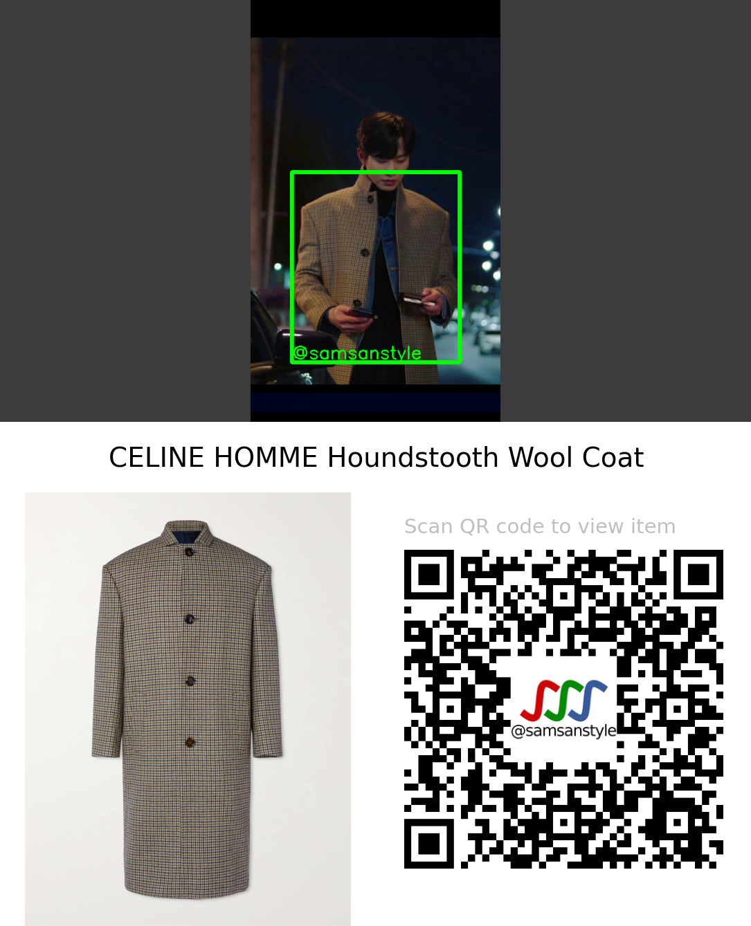 Ahn Hyoseop | Business Proposal E04 | CELINE HOMME Houndstooth Wool Coat