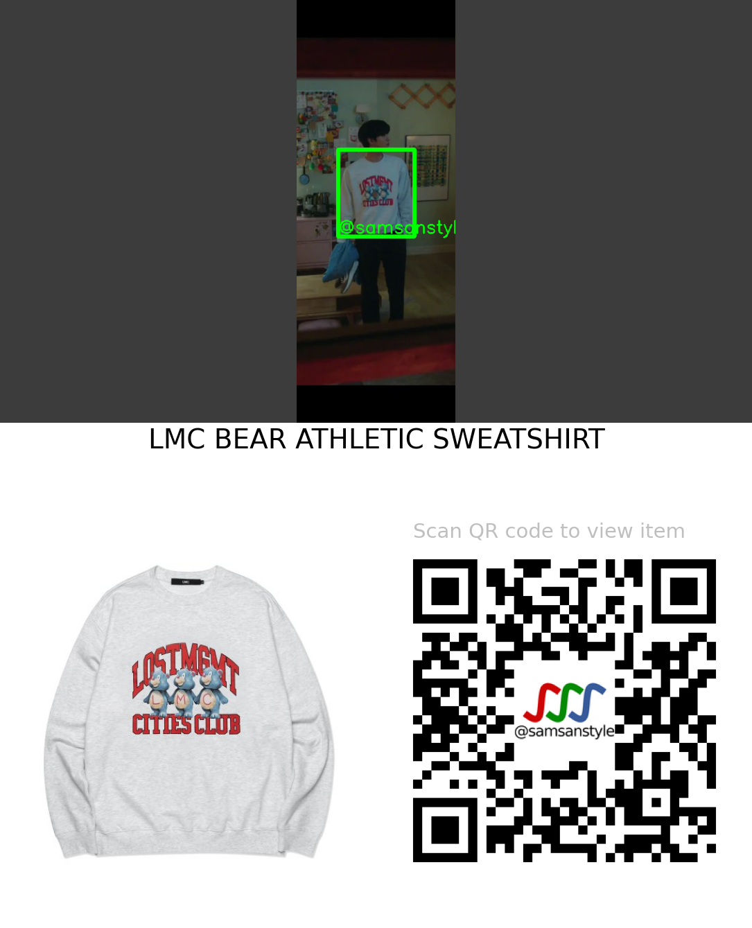 Ahn Hyoseop | Business Proposal E10 | LMC BEAR ATHLETIC SWEATSHIRT