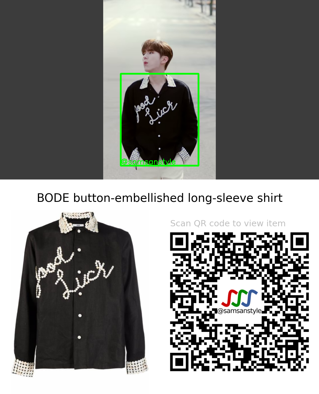 Kihyun | VOYAGER MV | BODE button-embellished long-sleeve shirt
