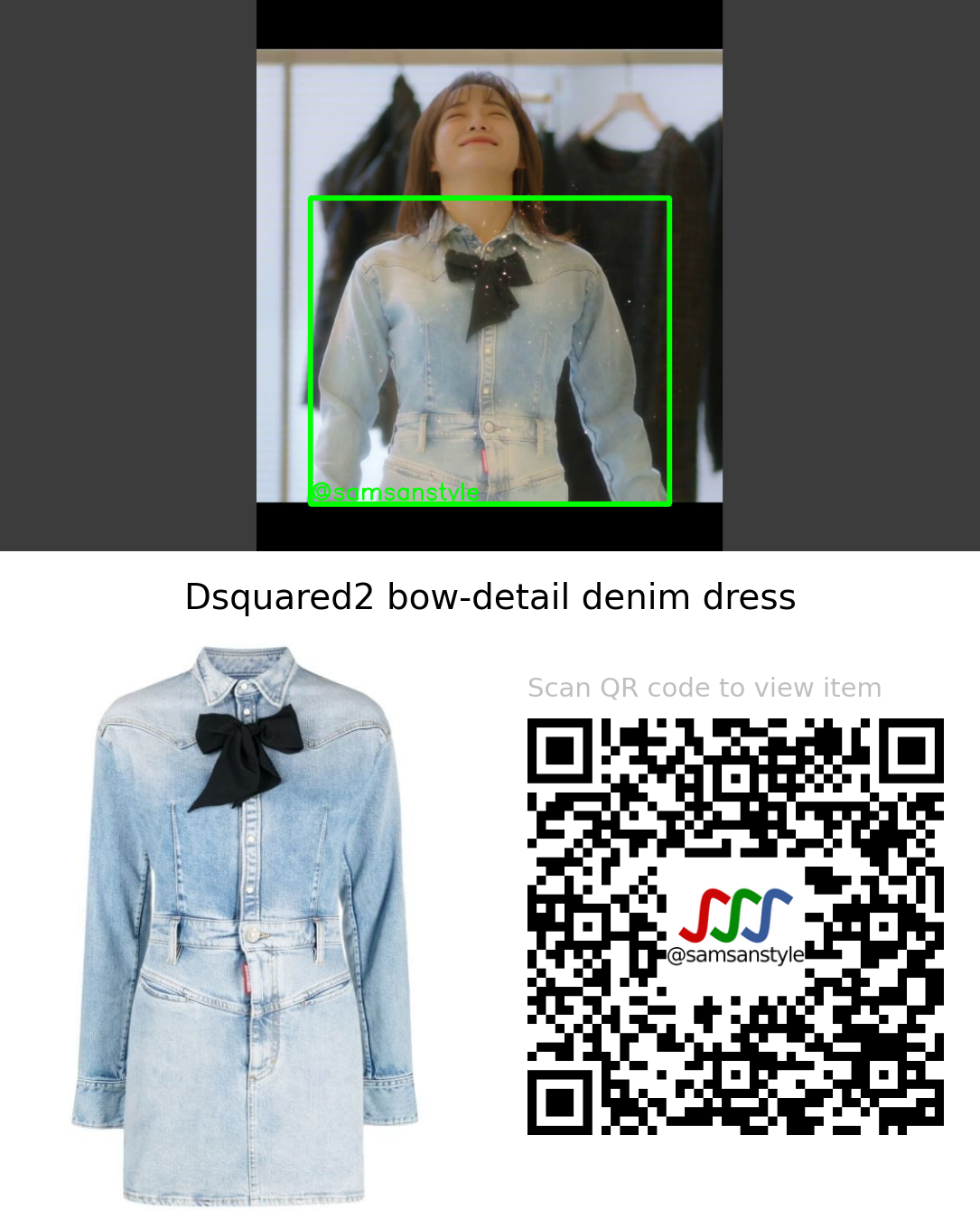 Kim Sejeong | Business Proposal E02 | Dsquared2 bow-detail denim dress