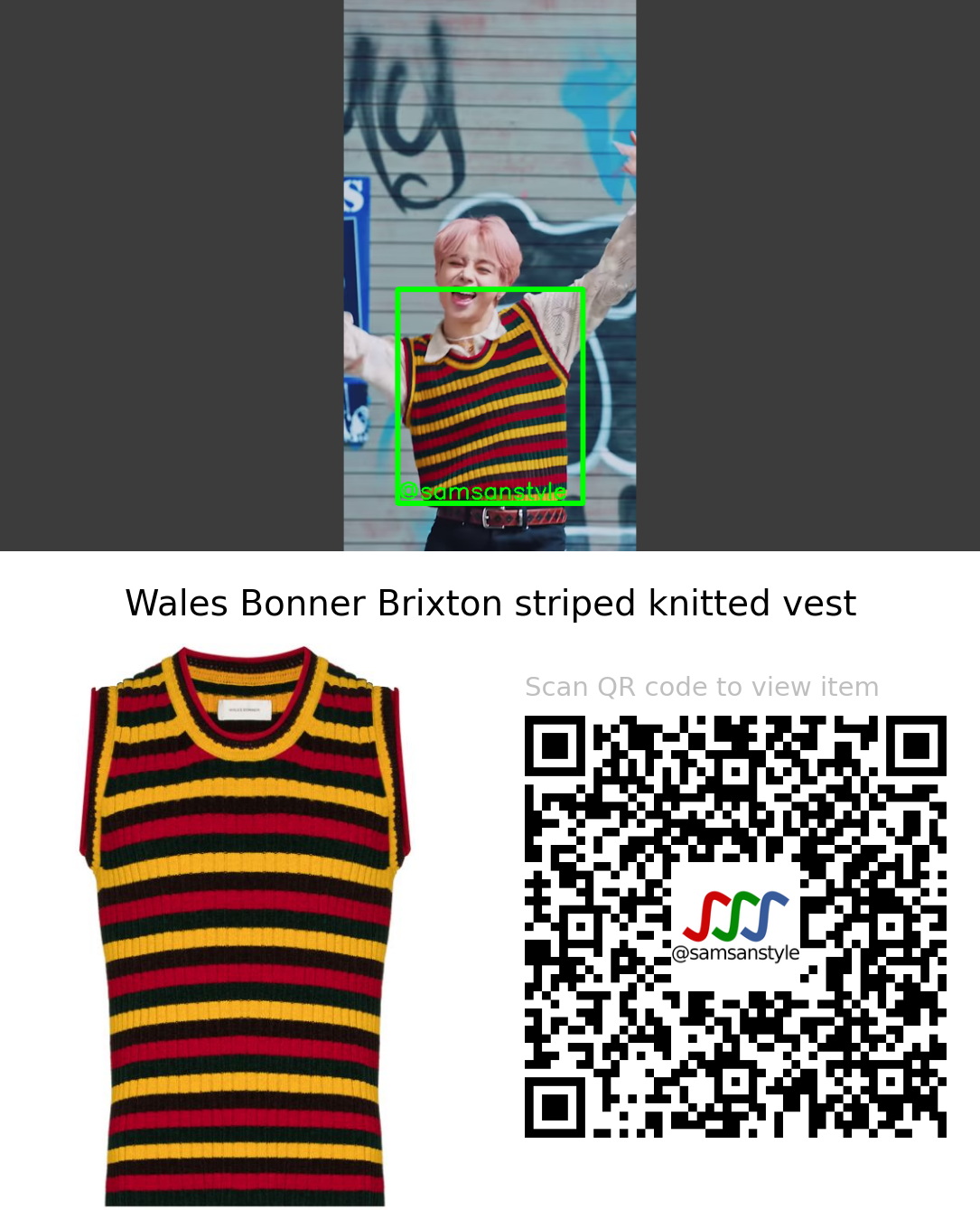 TEMPEST Hanbin | Bad News MV | Wales Bonner Brixton striped knitted vest