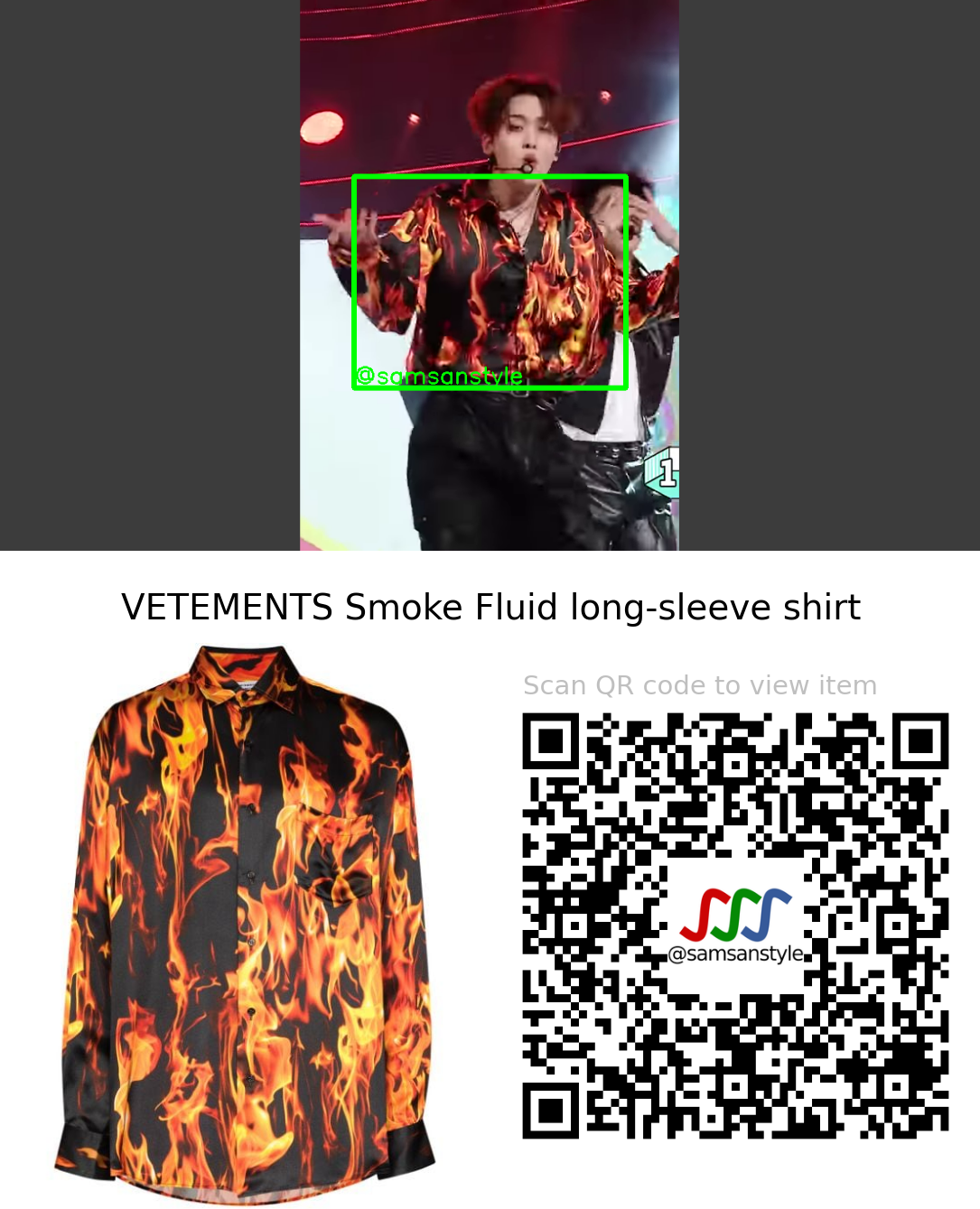 ASTRO Sanha | Just Breath Mnet M Countdown | VETEMENTS Smoke Fluid long-sleeve shirt