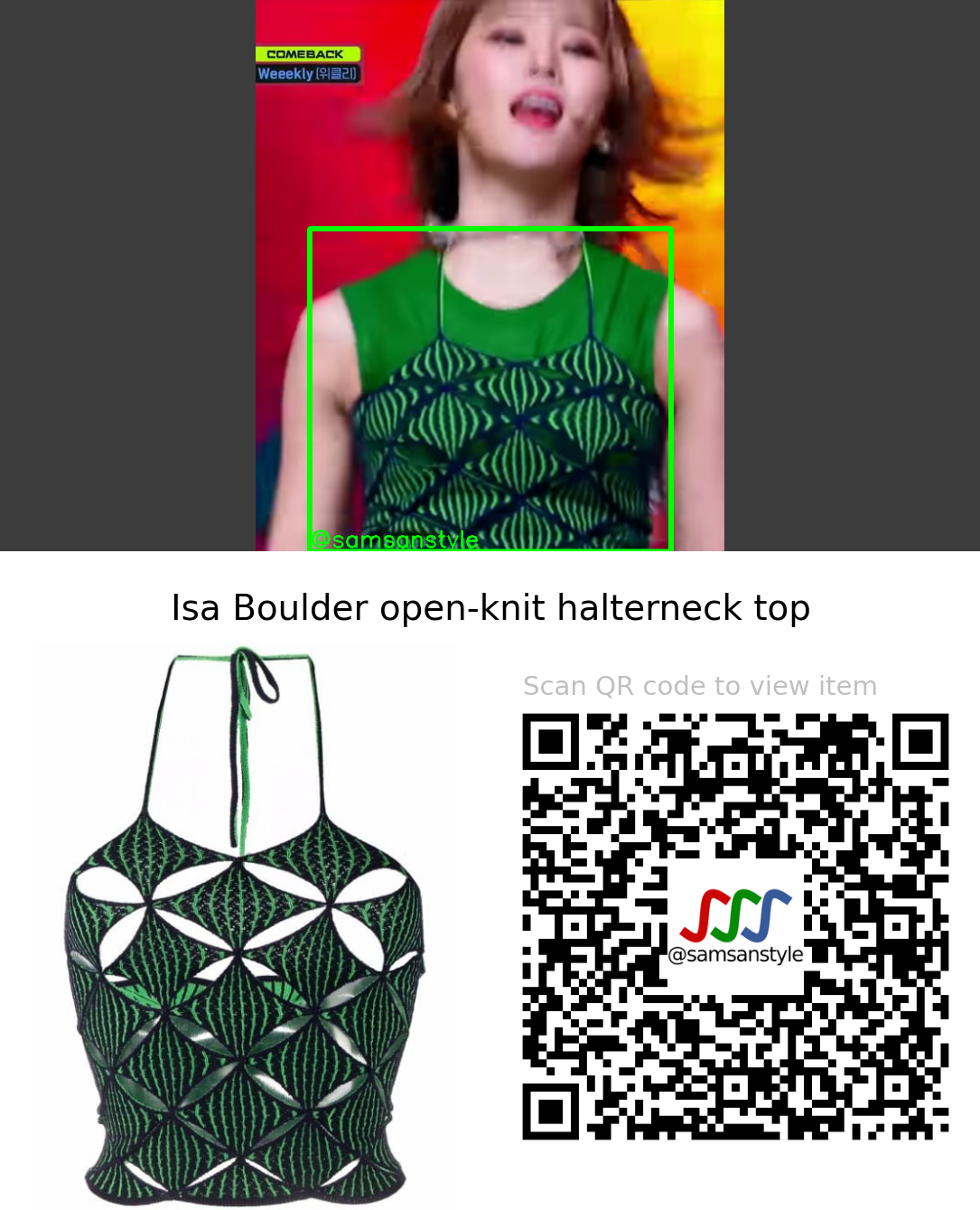 WEEEKLY Monday | Ven para Mnet M Countdown | Isa Boulder open-knit halterneck top