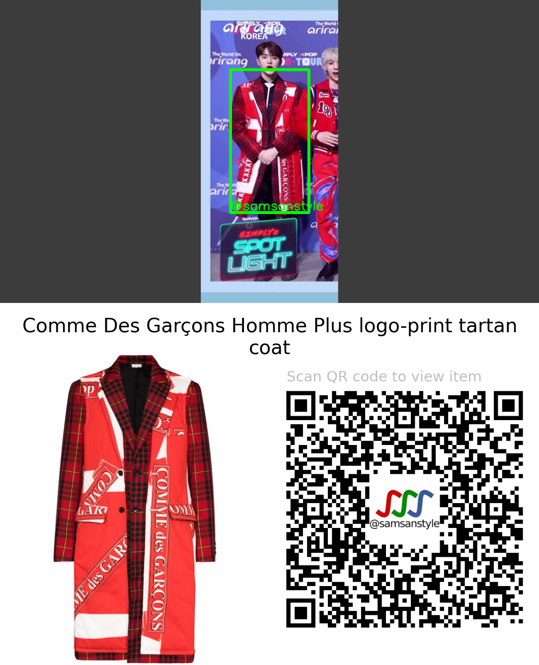 TEMPEST Eunchan | Bad News Arirang Simply K-Pop CON-TOUR | Comme Des Garçons Homme Plus logo-print tartan coat