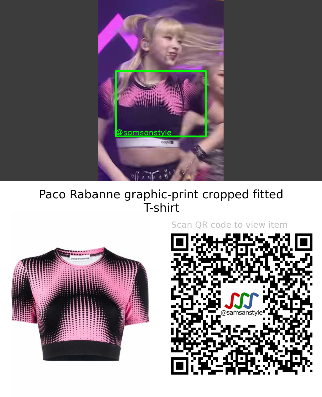 Billlie Haruna | GingaMingaYo (the strange world) Arirang Simply K-Pop CON-TOUR | Paco Rabanne graphic-print cropped fitted T-shirt