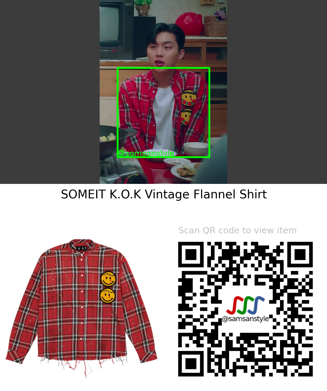 Choi Hyunwook | Twenty-Five Twenty-One E16 | SOMEIT K.O.K Vintage Flannel Shirt