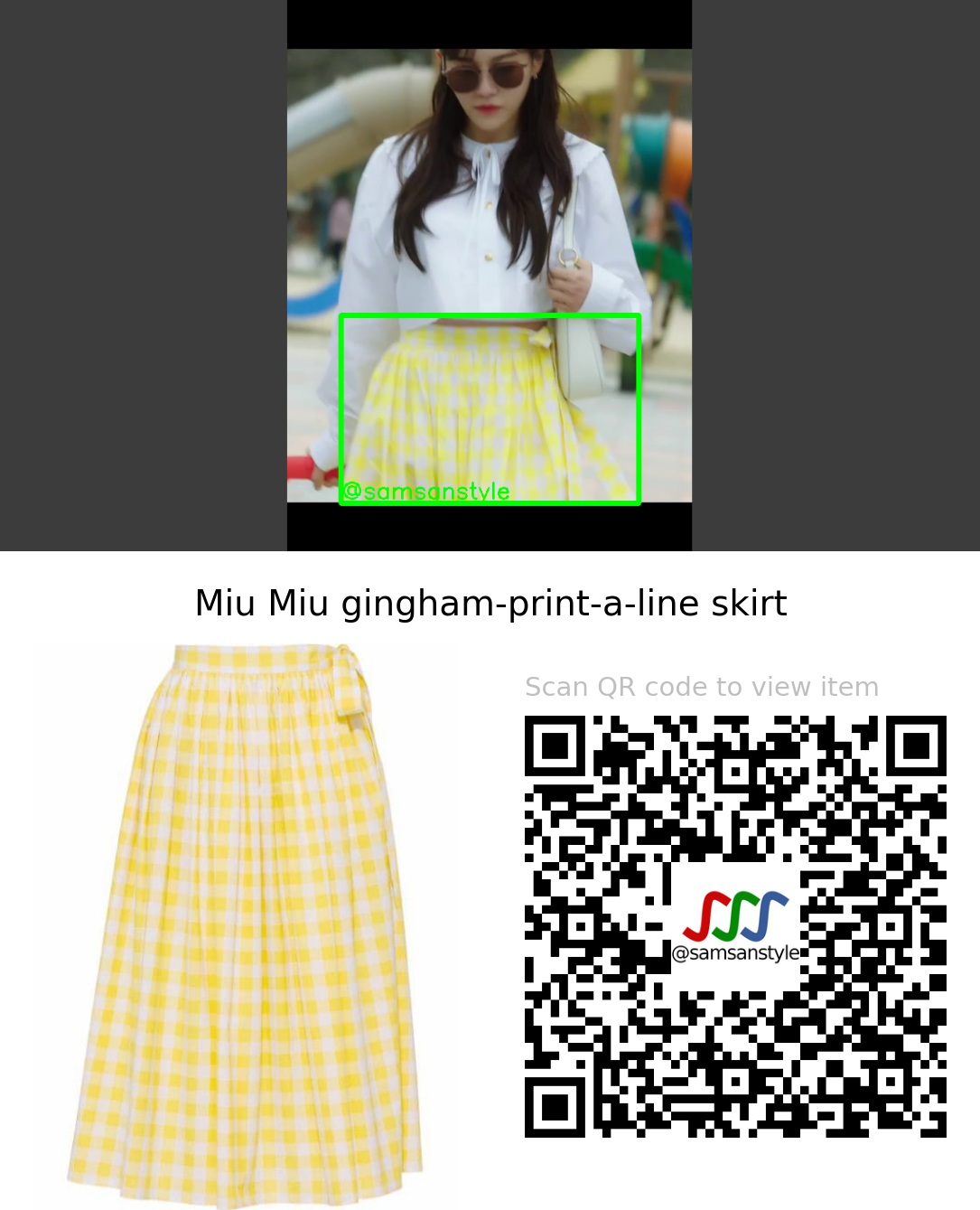 Kim Sejeong | Business Proposal E12 | Miu Miu gingham-print-a-line skirt