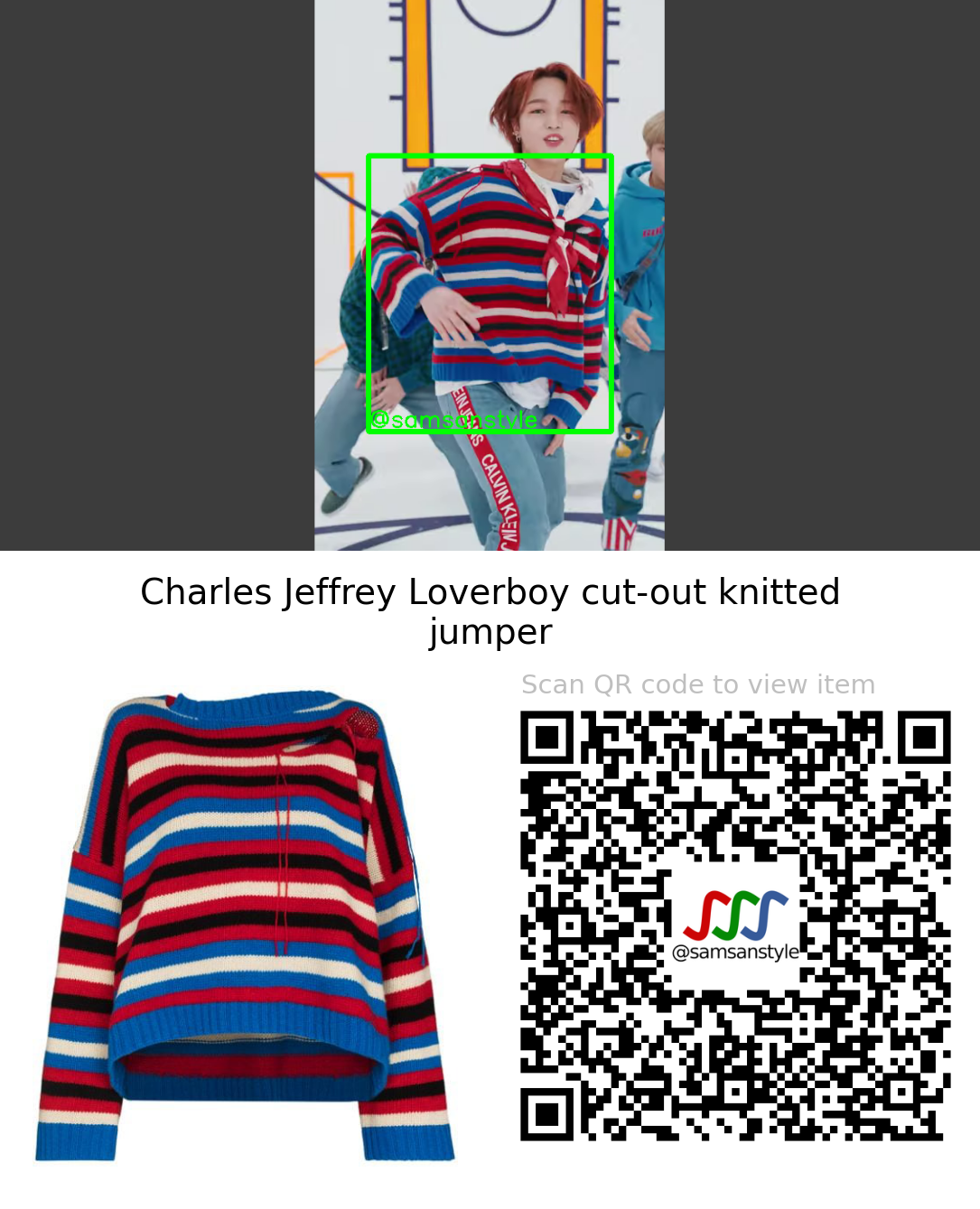 YOUNITE Eunho | EVERYBODY MV | Charles Jeffrey Loverboy cut-out knitted jumper