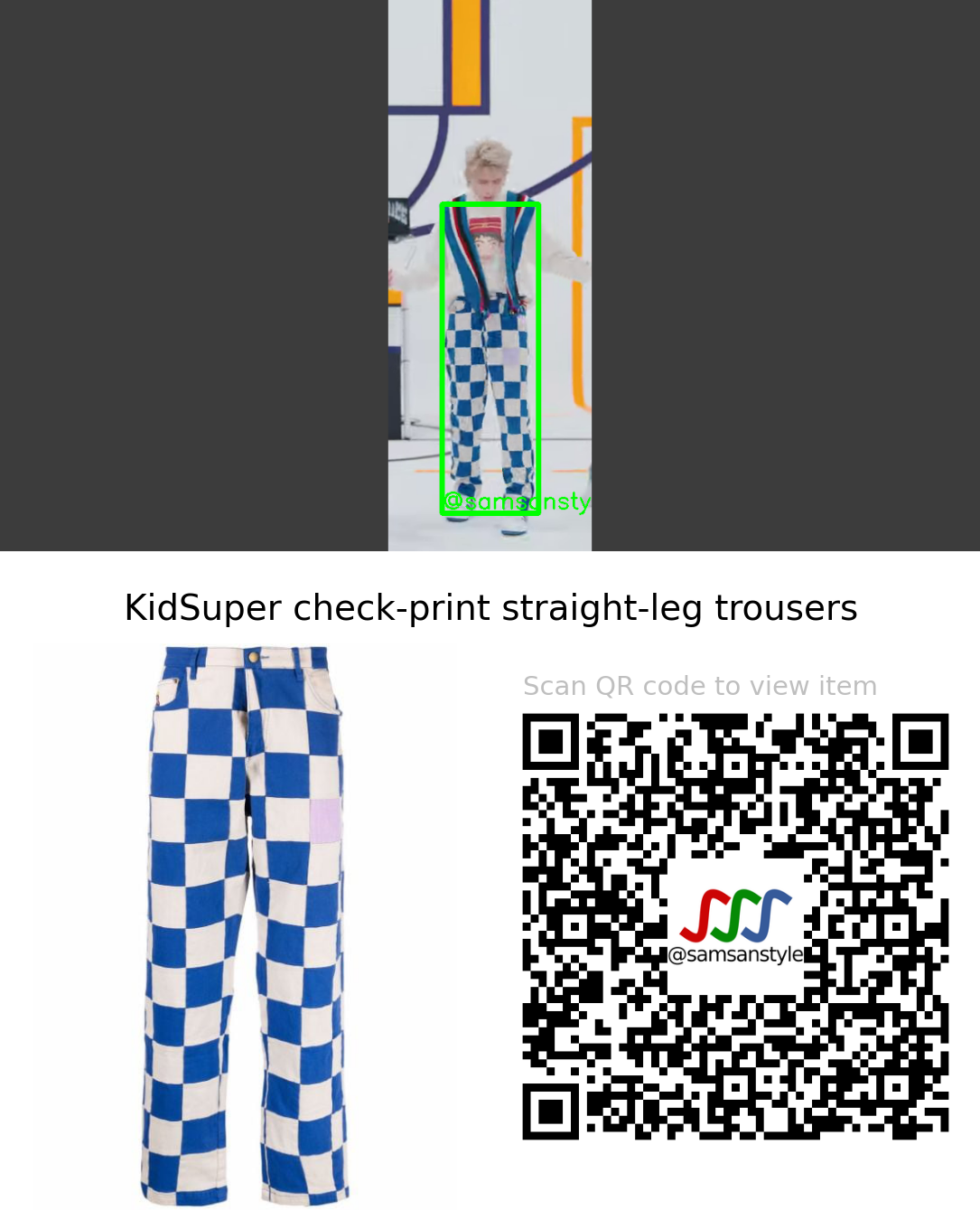 YOUNITE DEY | EVERYBODY MV | KidSuper check-print straight-leg trousers