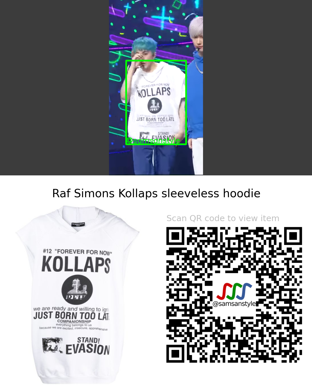 NCT Dream Mark | Arcade KBS Music Bank | Raf Simons Kollaps sleeveless hoodie