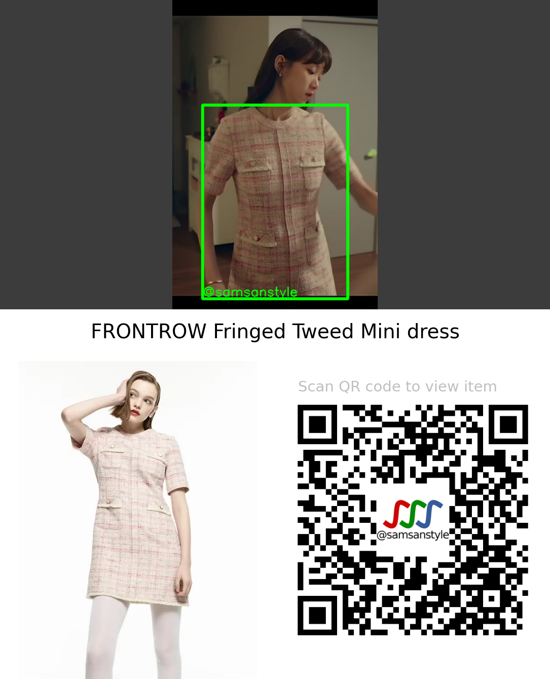 Lee Sungkyung | Shooting Stars E01 | FRONTROW Fringed Tweed Mini dress