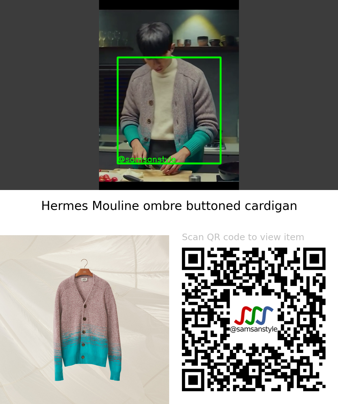Lee Jungshin | Shooting Stars E07 | Hermes Mouline ombre buttoned cardigan