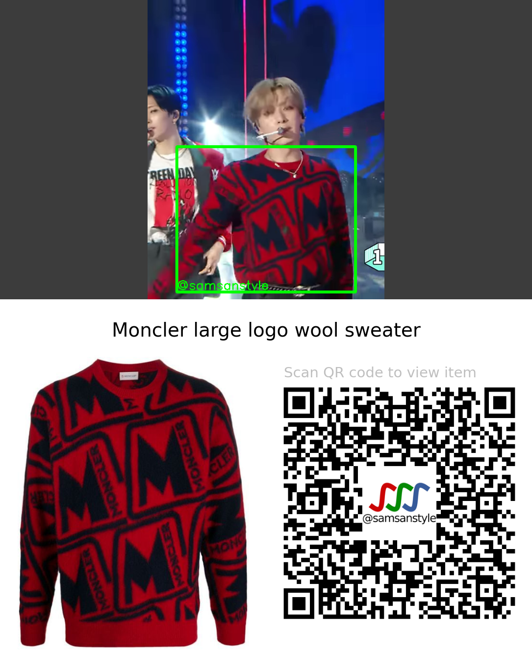 ONEUS Xion | Bring it on MBC Show! Music Core | Moncler large logo wool sweater