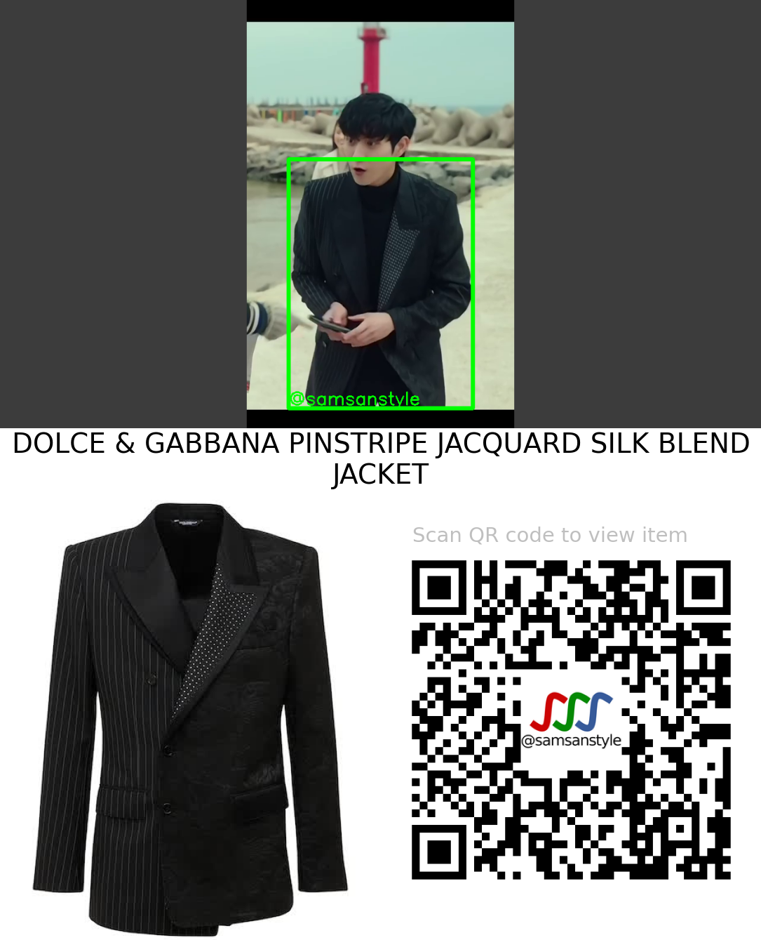 Kim Youngdae | Shooting Stars E09 | DOLCE & GABBANA PINSTRIPE JACQUARD SILK BLEND JACKET