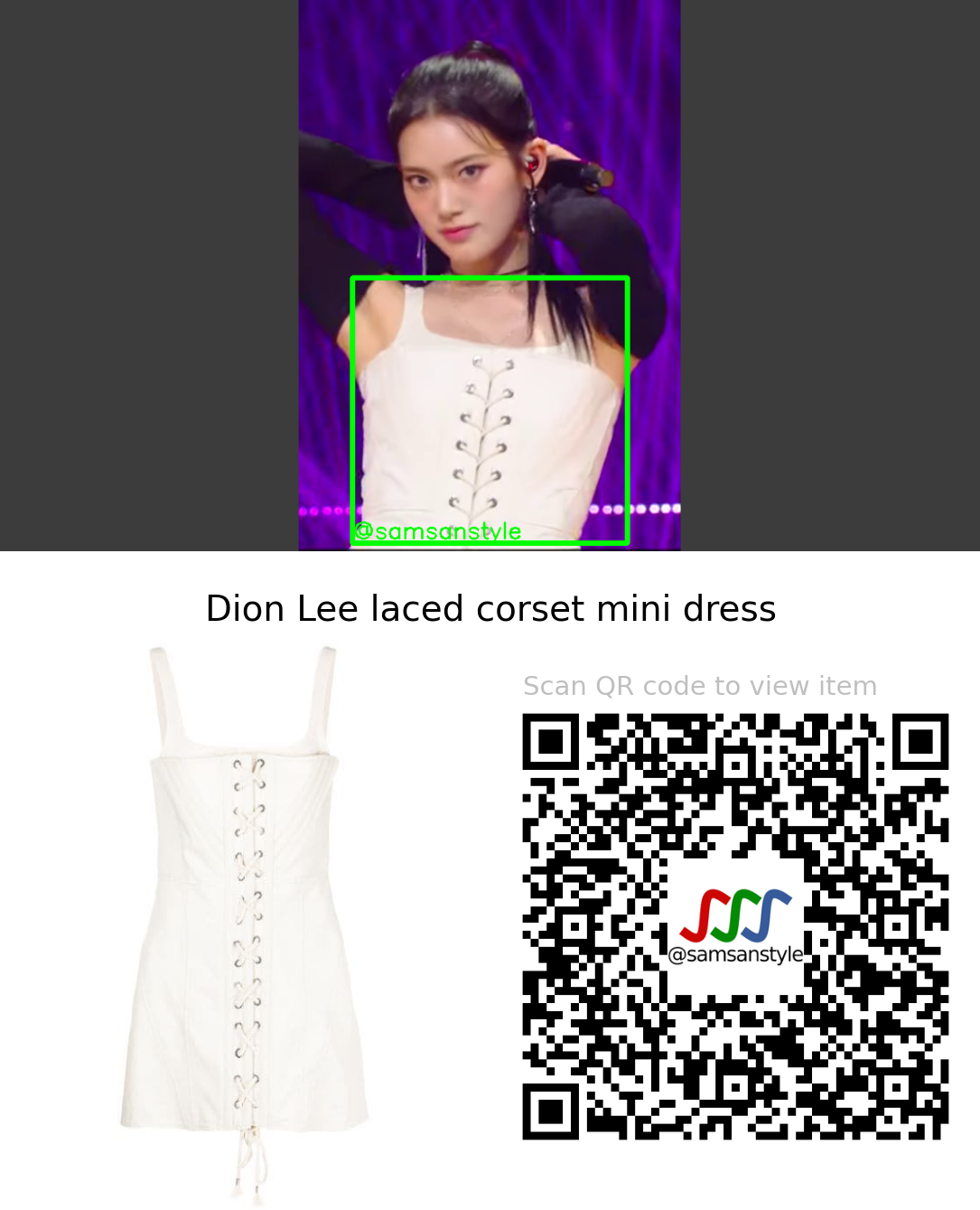 Minseo | Self_Trip KBS Music Bank | Dion Lee laced corset mini dress