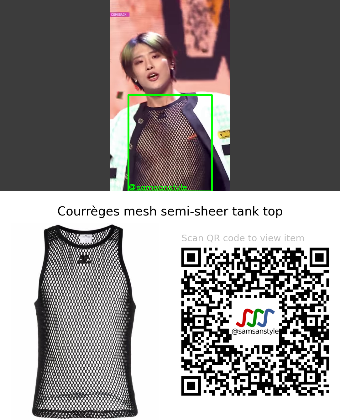 WOODZ | I hate you MBC M Show Champion | Courrèges mesh semi-sheer tank top