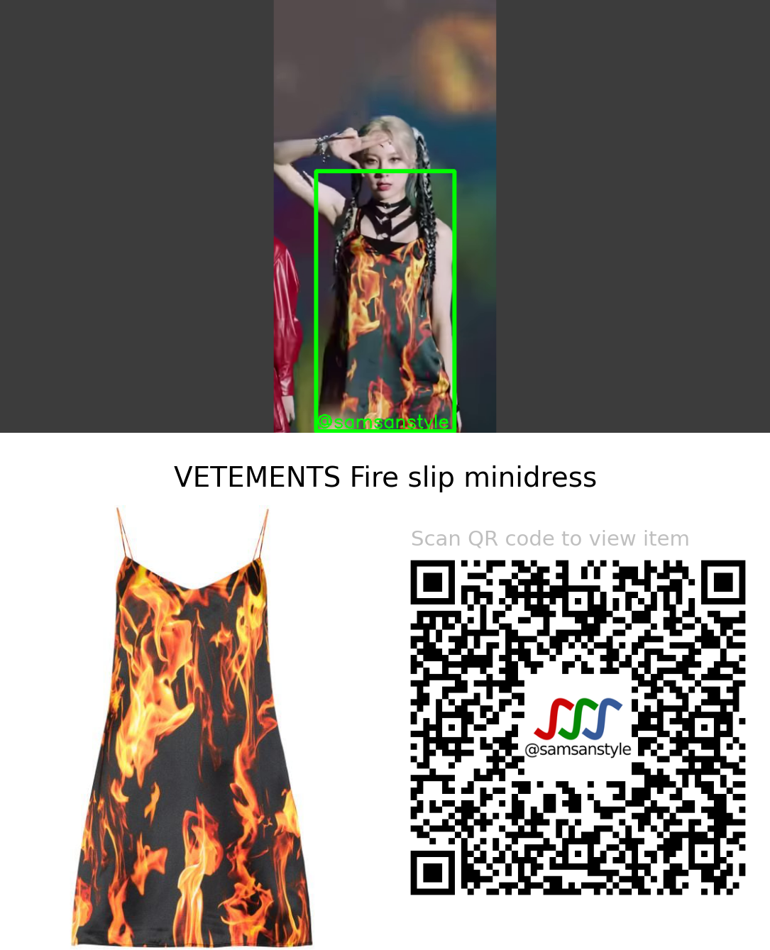 BVNDIT Yiyeon | VENOM MV | VETEMENTS Fire slip minidress