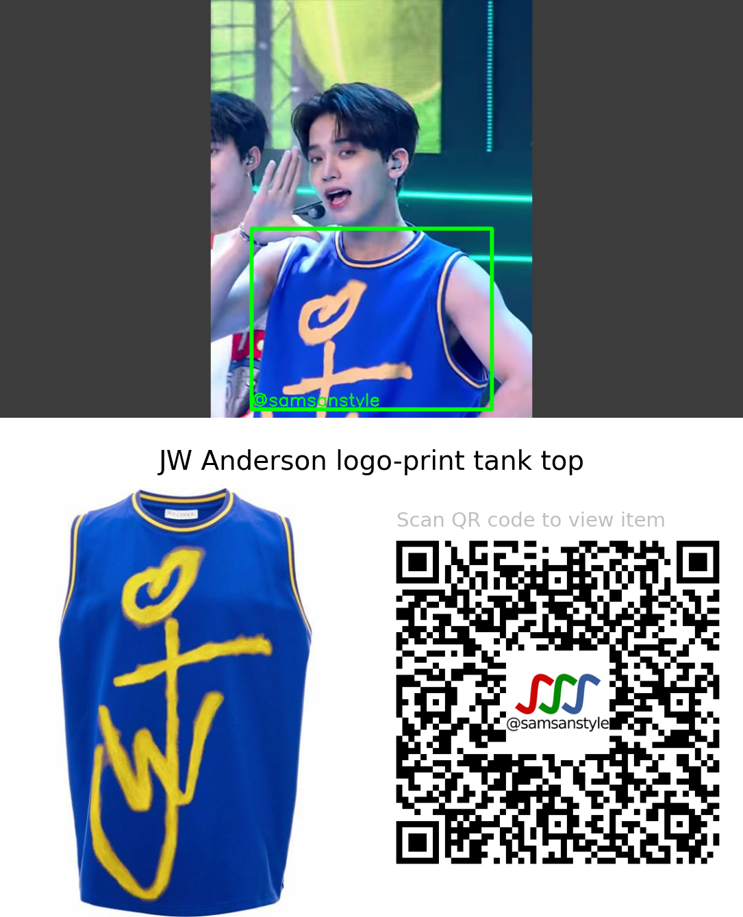 OMEGA X Hyuk | PLAY DUMB Mnet M Countdown | JW Anderson logo-print tank top