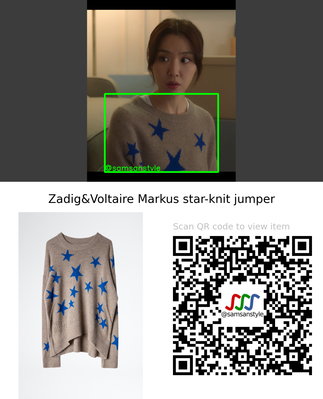 Seo Jihye | Kiss Sixth Sense E05 | Zadig&Voltaire Markus star-knit jumper