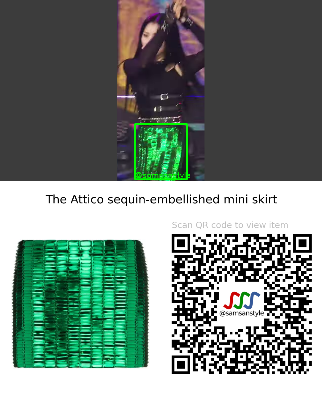 BVNDIT Songhee | VENOM SBS MTV The Show | The Attico sequin-embellished mini skirt