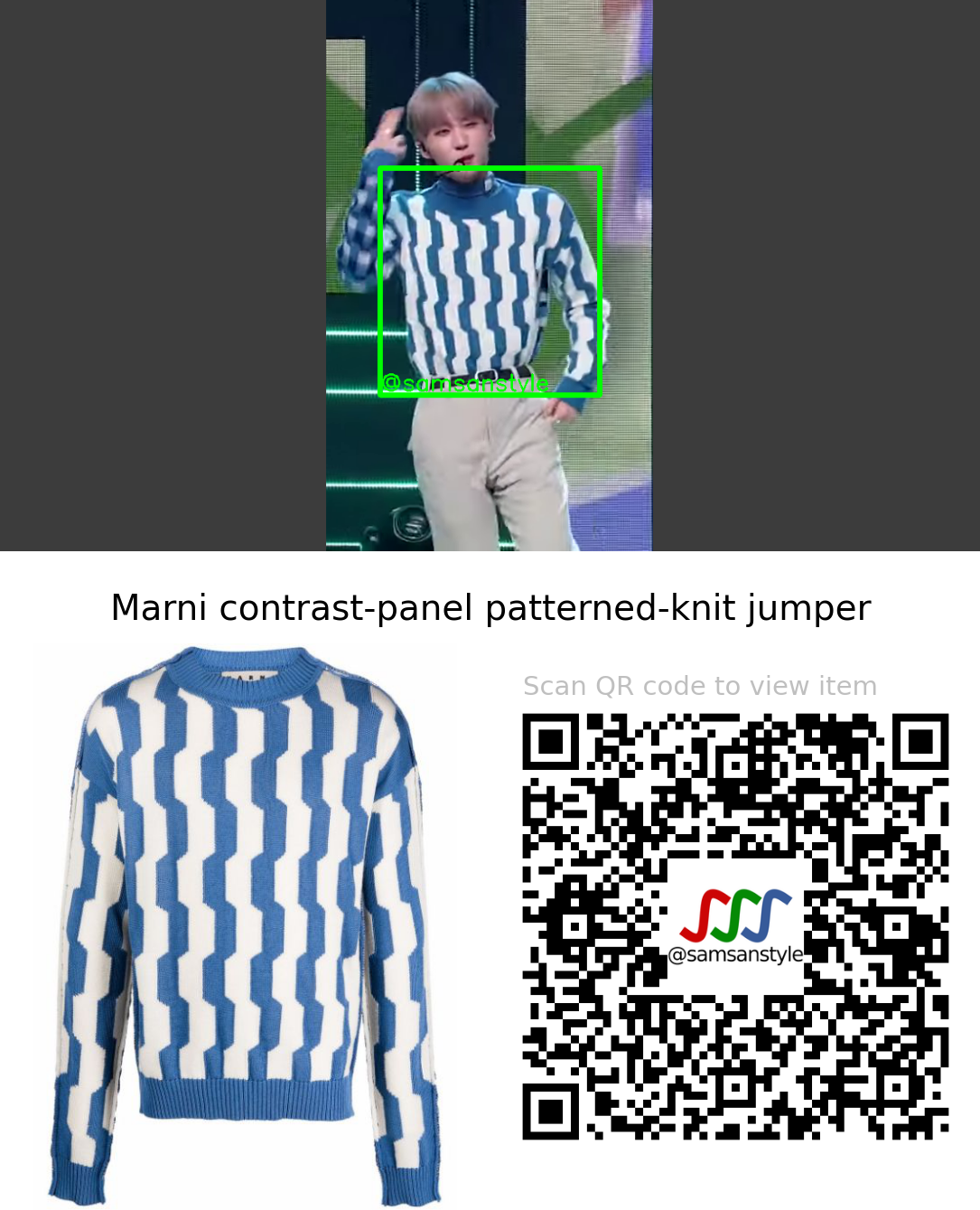 TNX Hwi | Your Favorite Melody Mnet M Countdown | Marni contrast-panel patterned-knit jumper