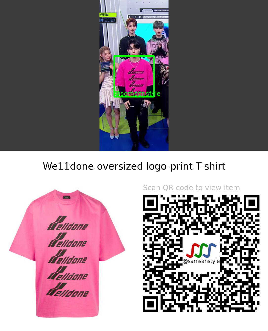 DRIPPIN Yunseong | ZERO Mnet M Countdown | We11done oversized logo-print T-shirt