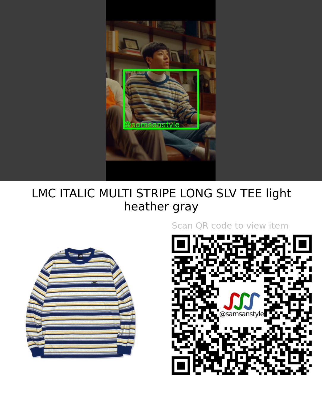 Kwak Siyang | Cafe Minamdang E01 | LMC ITALIC MULTI STRIPE LONG SLV TEE