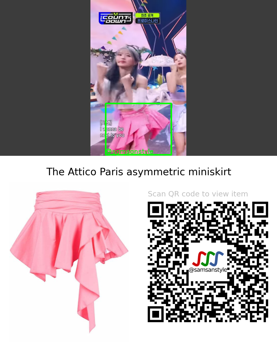 fromis_9 Hayoung | Stay This Way Mnet M Countdown | The Attico Paris asymmetric miniskirt