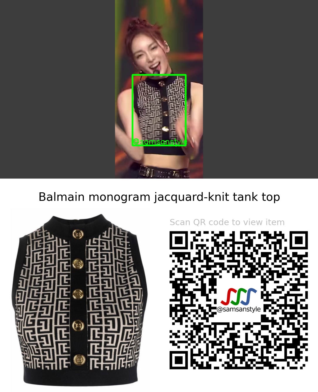 XG JURIN | MASCARA MBC M Show Champion | Balmain monogram jacquard-knit tank top