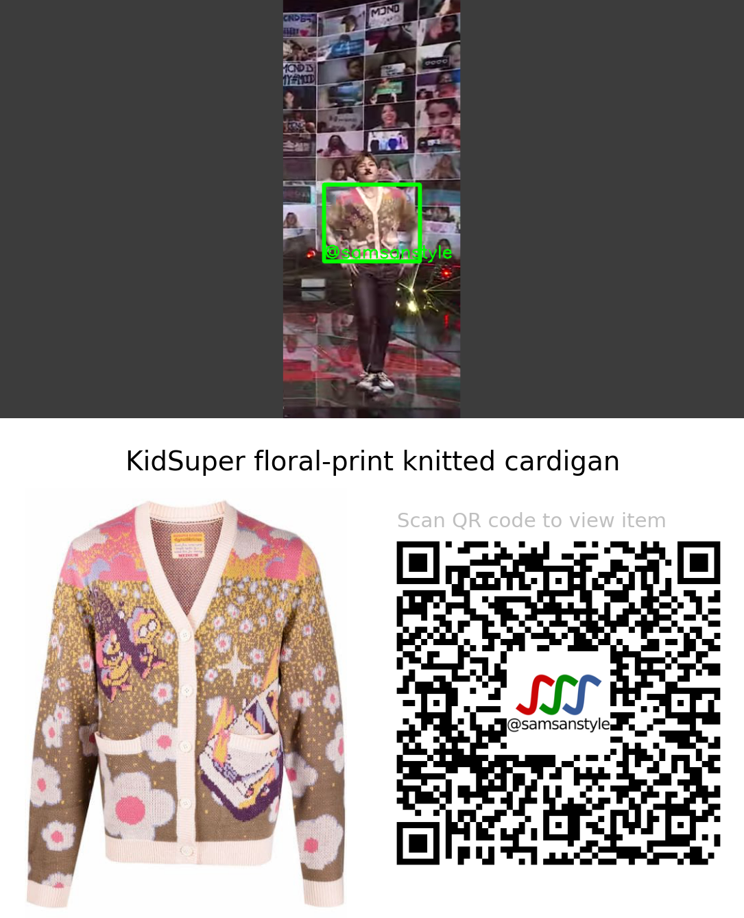 MCND Minjae | #MOOD Arirang Simply K-Pop CON-TOUR | KidSuper floral-print knitted cardigan
