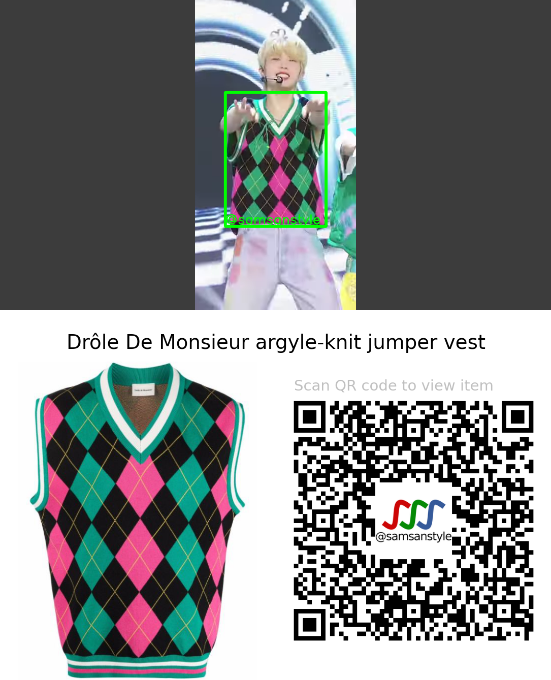 BLITZERS Juhan | SLIDE SBS MTV The Show | Drôle De Monsieur argyle-knit jumper vest