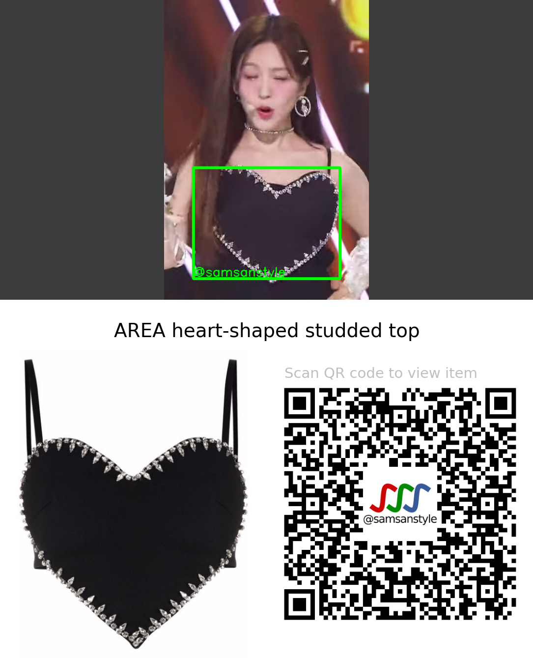 IRRIS I.L | WANNA KNOW SBS Inkigayo | AREA heart-shaped studded top