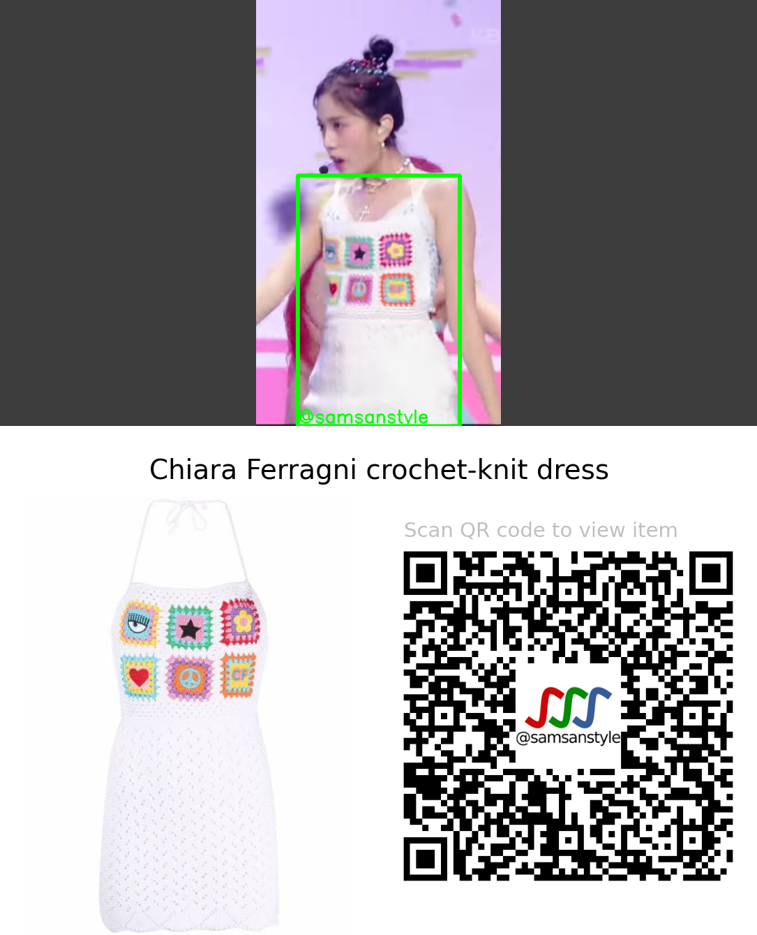 STAYC J | BEAUTIFUL MONSTER KBS Music Bank | Chiara Ferragni crochet-knit dress
