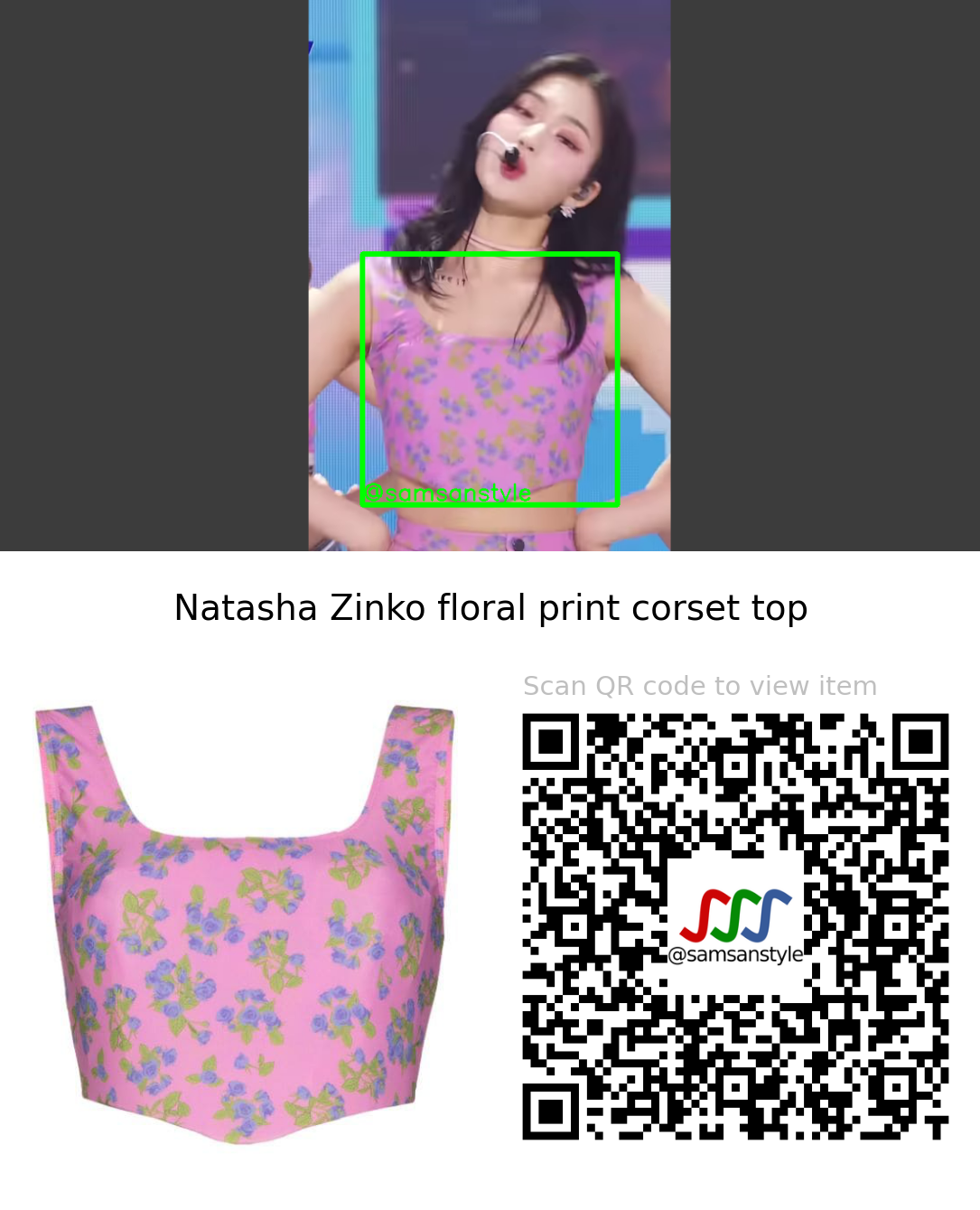 STAYC Isa | I LIKE IT SBS MTV The Show | Natasha Zinko floral print corset top