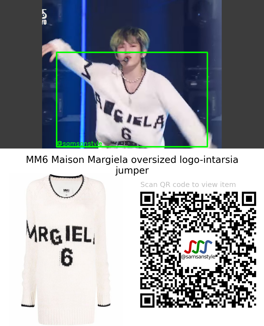 YOUNITE DEY | AVIATOR SBS Inkigayo | MM6 Maison Margiela oversized logo-intarsia jumper