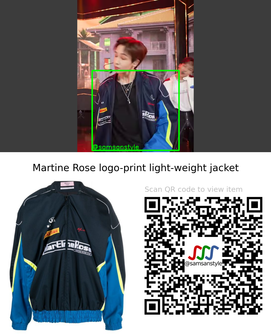 KQ Fellaz 2 Hunter | The Player: K-POP Quest | Martine Rose logo-print light-weight jacket