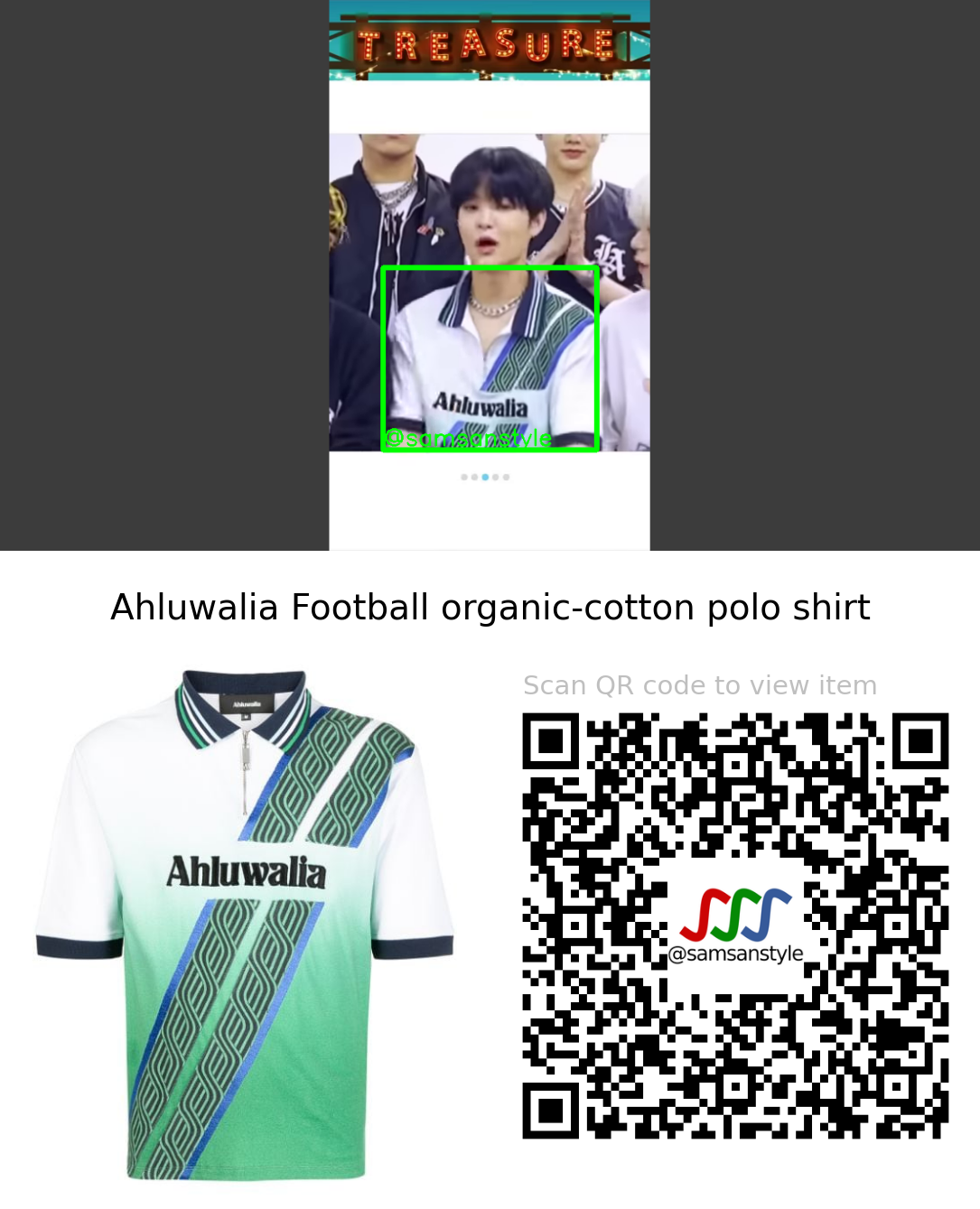 TREASURE Jihoon | Spoiler Mnet M Countdown | Ahluwalia Football organic-cotton polo shirt