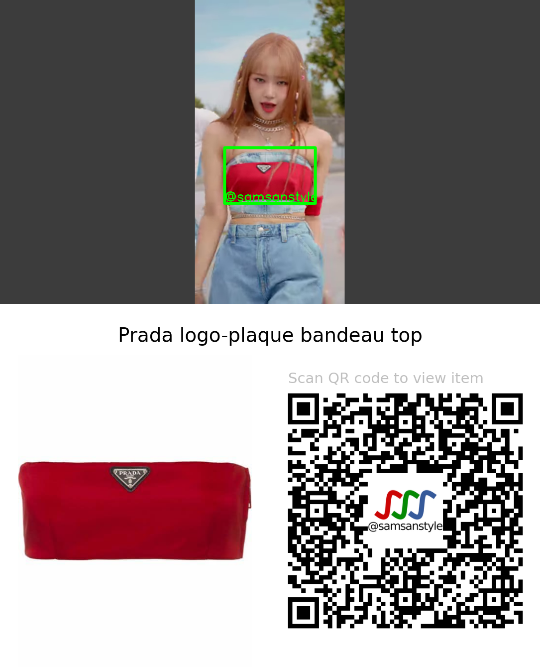 Choi Yoojung | Sunflower (P.E.L) MV | Prada logo-plaque bandeau top